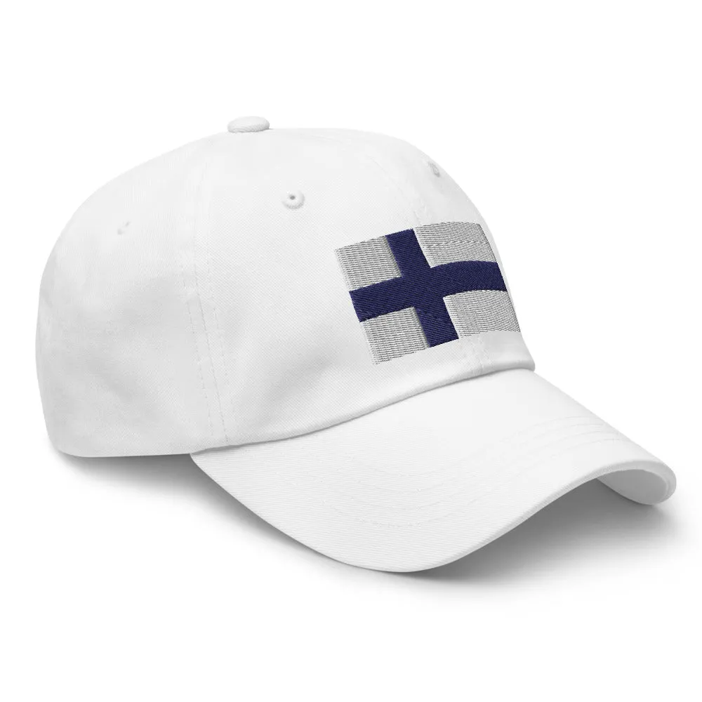Finnish Flag Embroidered Hat