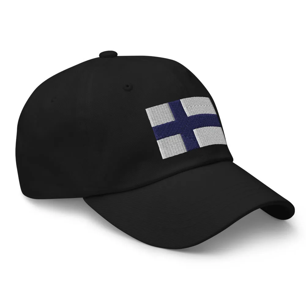 Finnish Flag Embroidered Hat