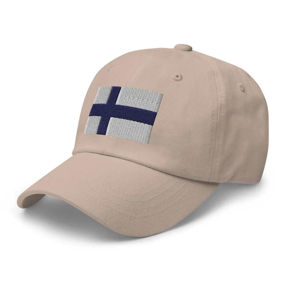 Finnish Flag Embroidered Hat