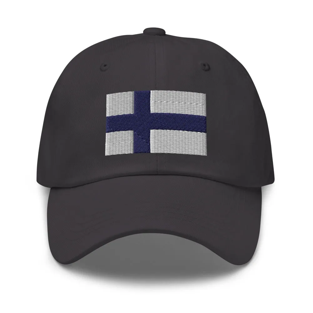 Finnish Flag Embroidered Hat
