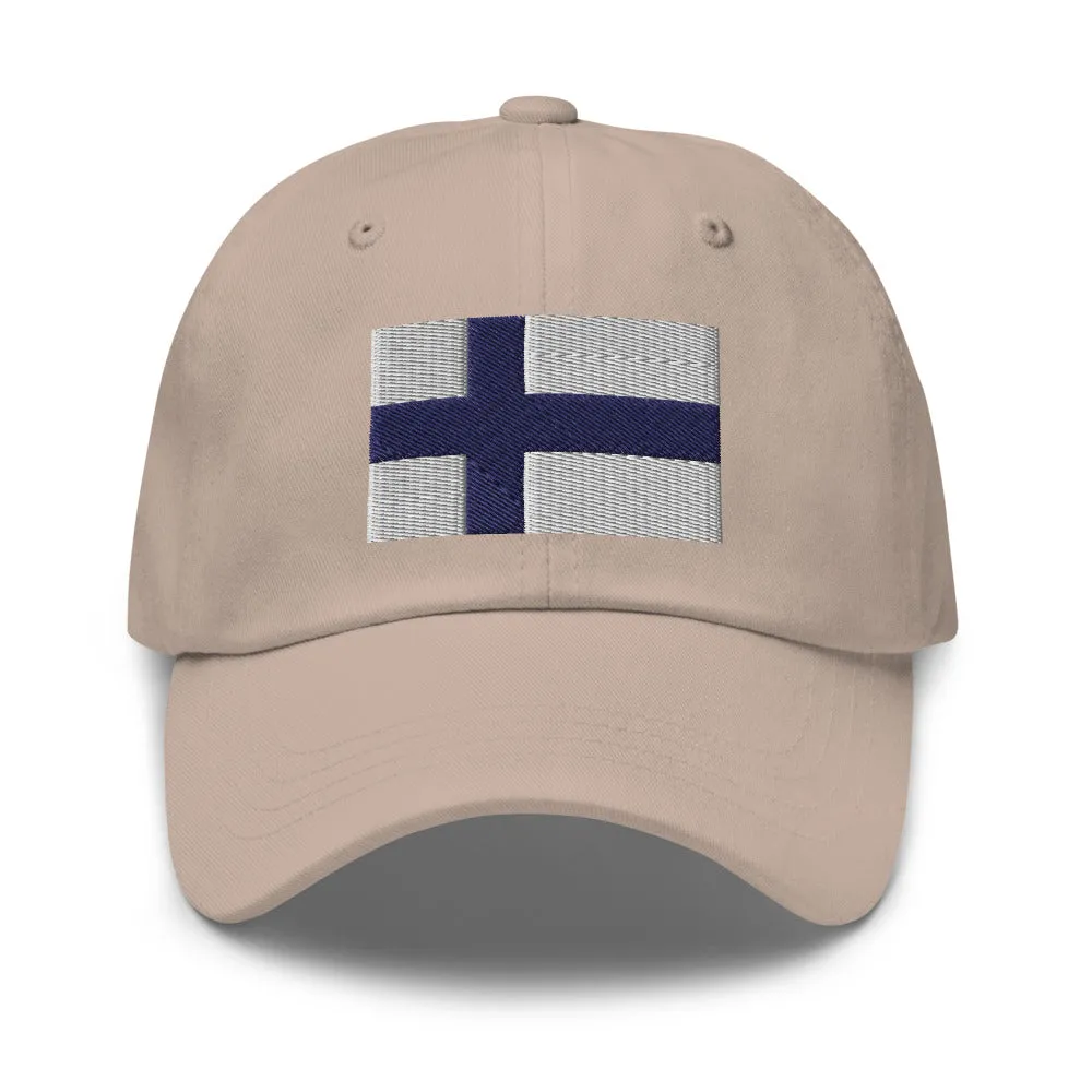 Finnish Flag Embroidered Hat