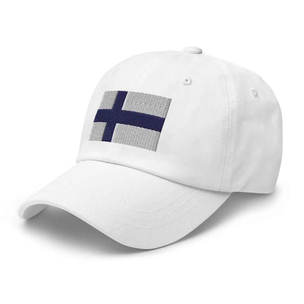 Finnish Flag Embroidered Hat