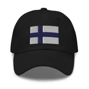 Finnish Flag Embroidered Hat