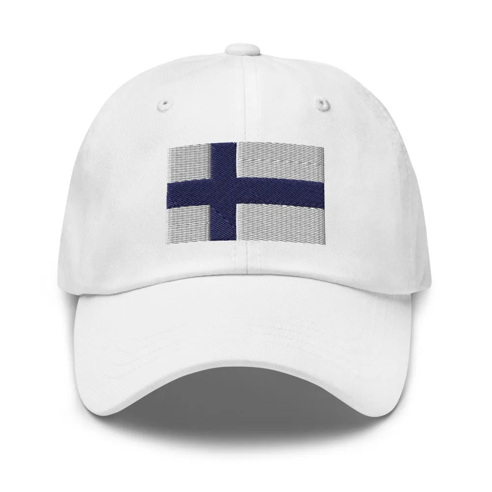 Finnish Flag Embroidered Hat