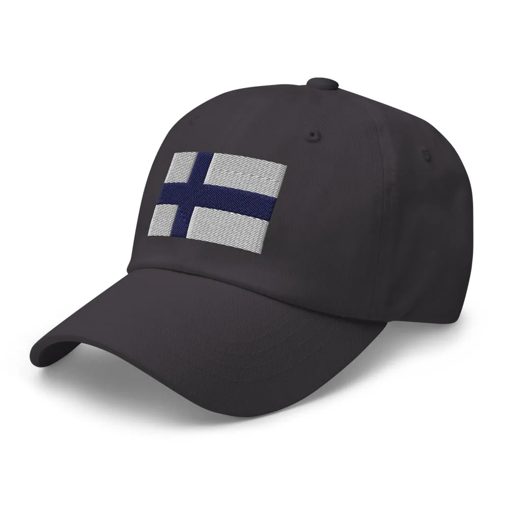 Finnish Flag Embroidered Hat