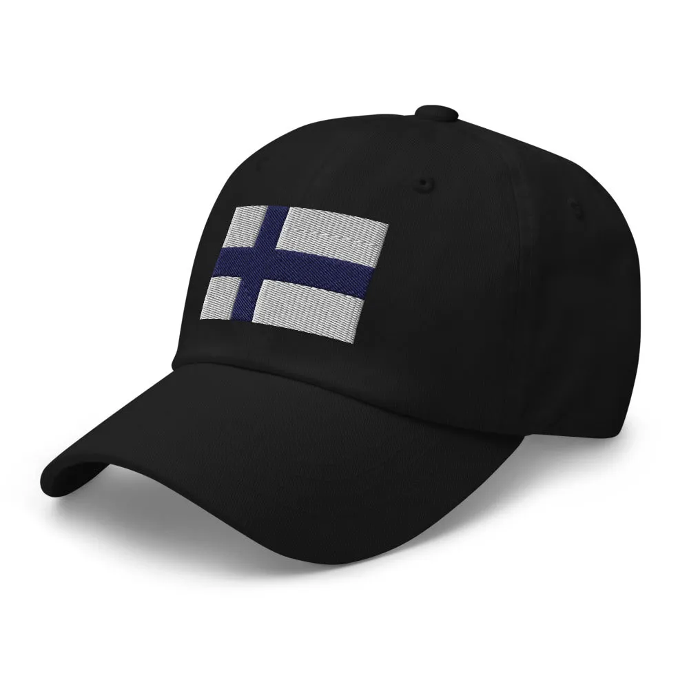 Finnish Flag Embroidered Hat