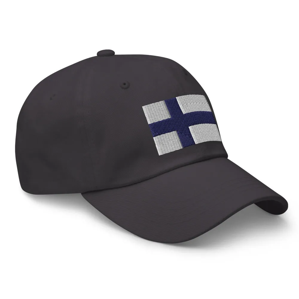 Finnish Flag Embroidered Hat