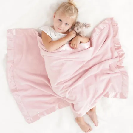 Fleece Baby Blanket {Chalk Pink}
