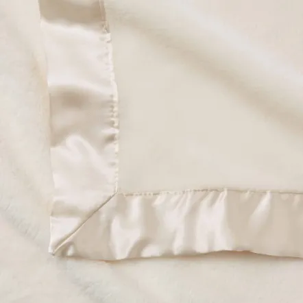 Fleece Baby Blanket {Cream}