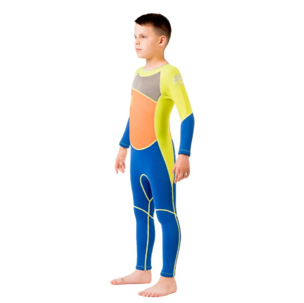 Fluroscent Green Orange Blue Full Length Scuba Swimsuit 2.5mm Neoprene Swimwear for water adventures for Teens and Adults
