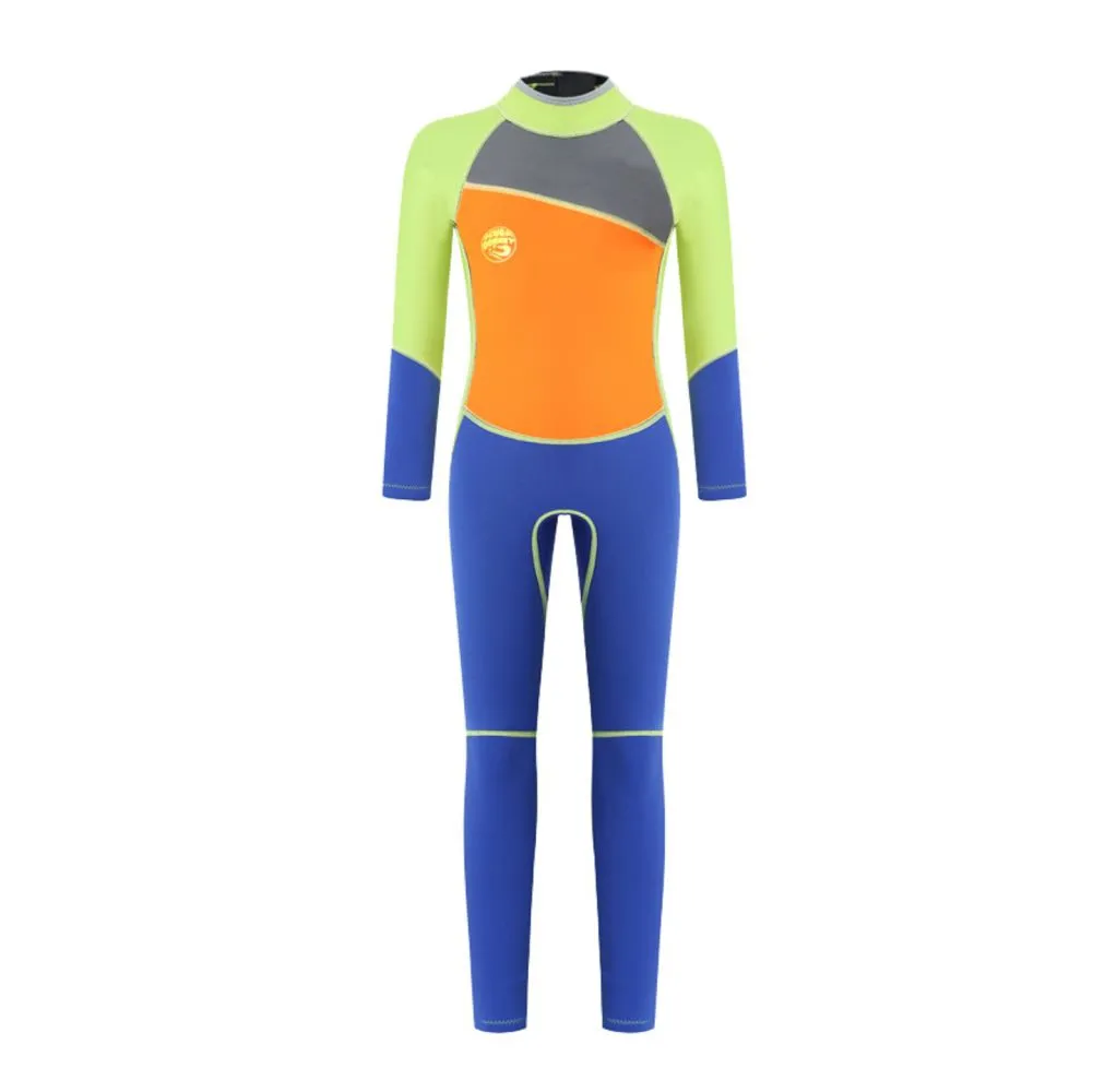 Fluroscent Green Orange Blue Full Length Scuba Swimsuit 2.5mm Neoprene Swimwear for water adventures for Teens and Adults