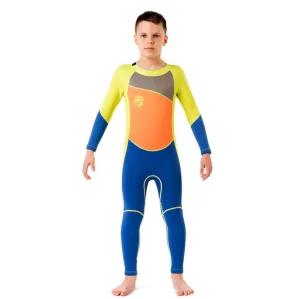 Fluroscent Green Orange Blue Full Length Scuba Swimsuit 2.5mm Neoprene Swimwear for water adventures for Teens and Adults