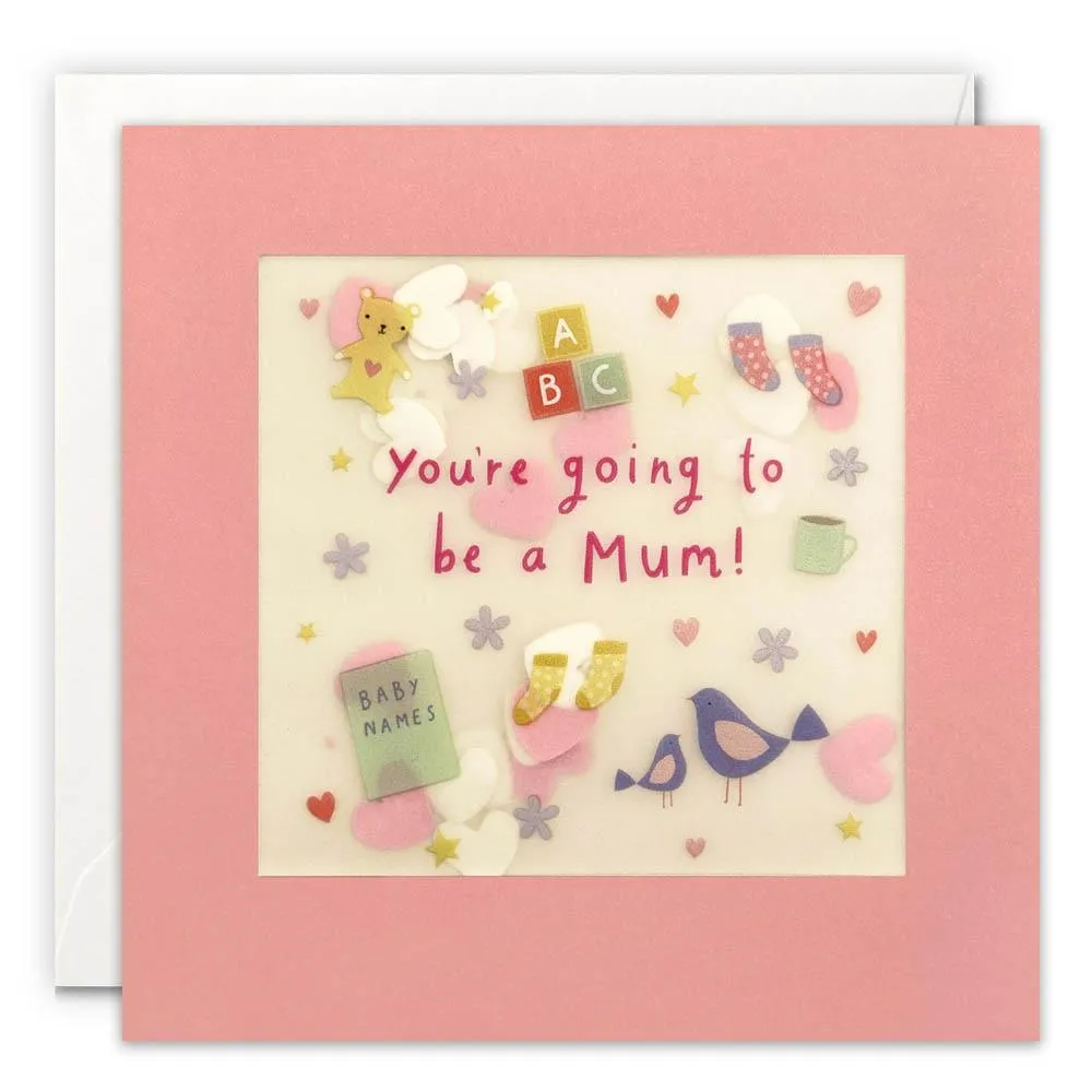 Going to be a Mum Paper Shakies Card