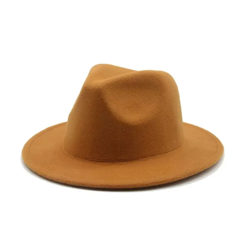 Hat Women Hat Winter Luxury Man Hats for Women Fashion Formal Wedding Decorate Camel Panama Cap Jazz Flat Brim Top Hat
