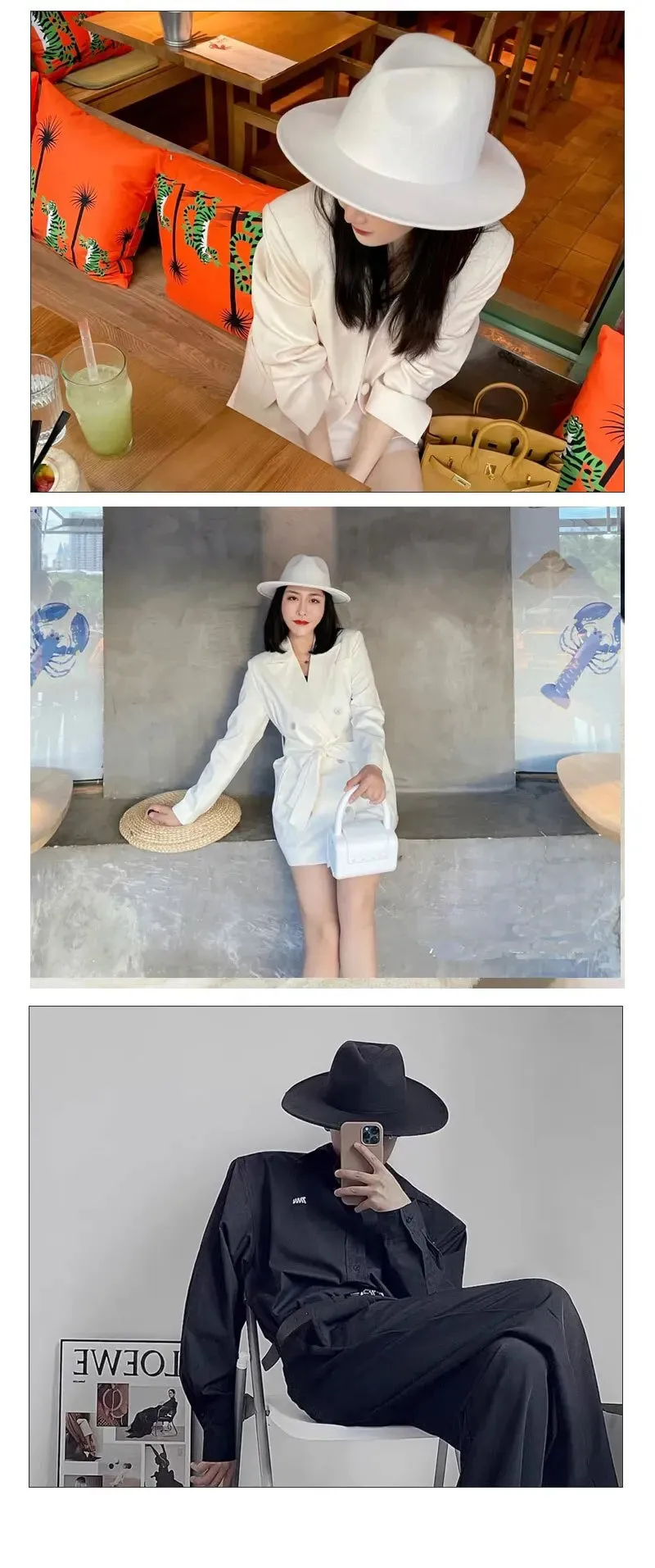 Hat Women Hat Winter Luxury Man Hats for Women Fashion Formal Wedding Decorate Camel Panama Cap Jazz Flat Brim Top Hat