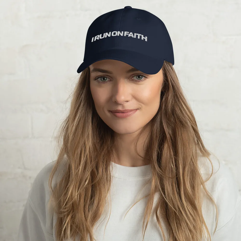 I Run On Faith | Embroidered Dad hat