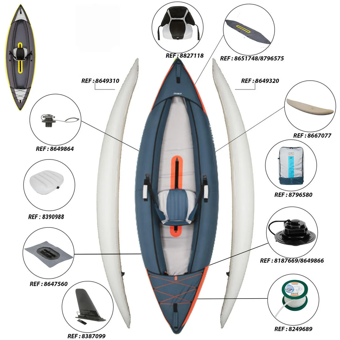 INFLATABLE 1 PERSON KAYAK