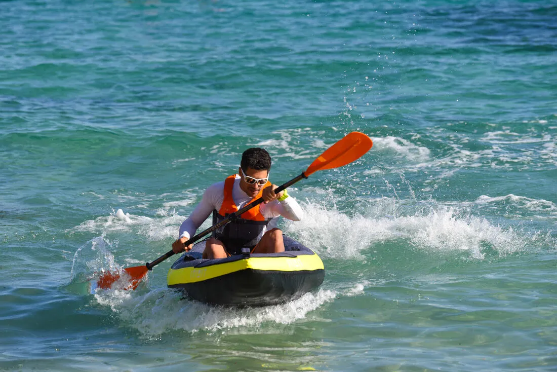 INFLATABLE TOURING KAYAK 1 PLACE YELLOW