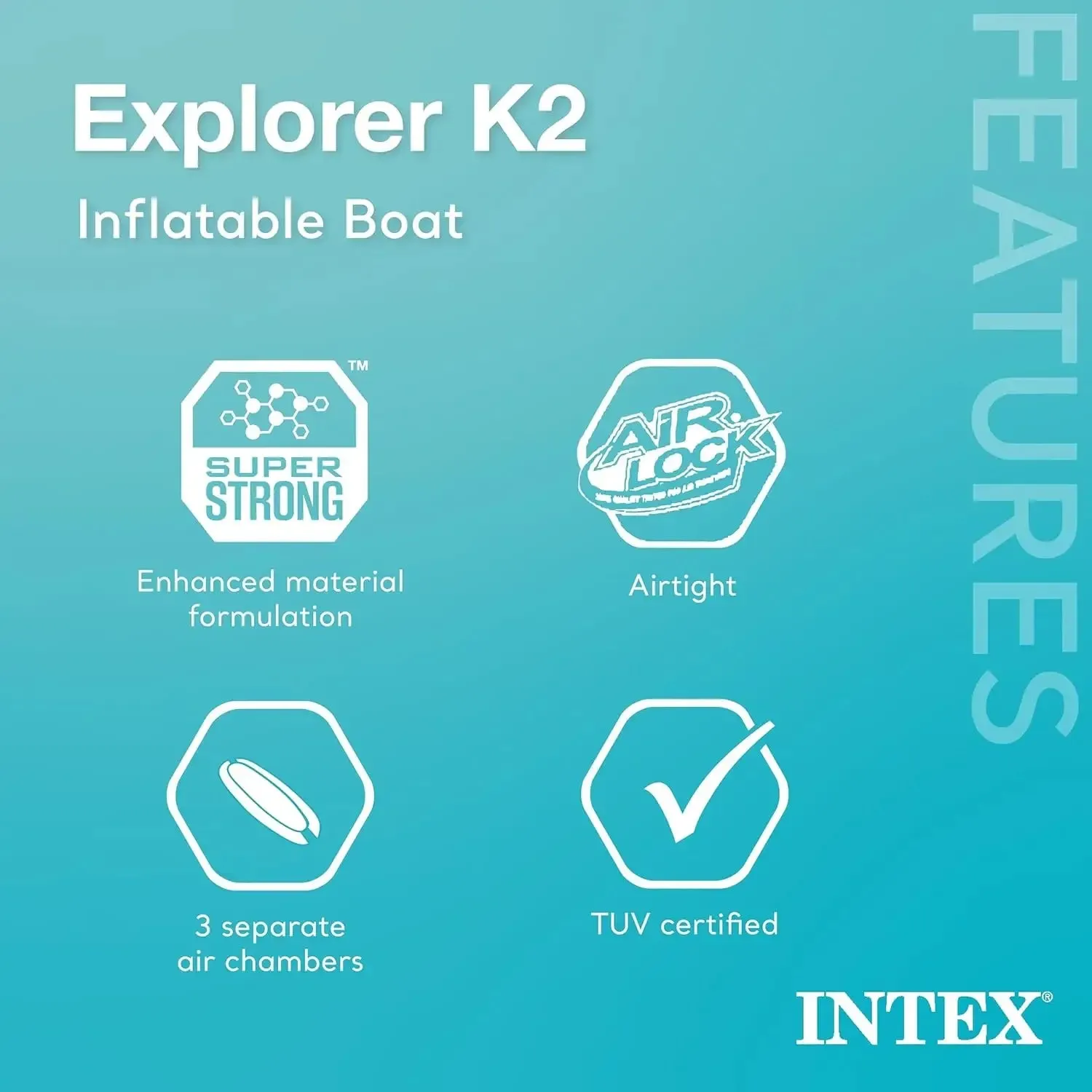 Intex 68307EP Explorer K2 Inflatable Kayak Set: Deluxe 86in Kayak Paddles and High-Output Pump – Adjustable Seats with Backrest