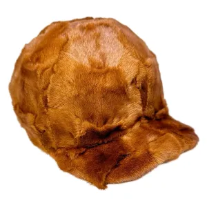 Kashani Whiskey Diamond Cut Mink Baseball Hat