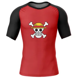 Kids One Piece 'Luffy | Straw Hats' Short Sleeve Compression Rashguard