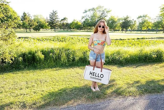 Large Cotton Tote Bag - Hello Sunshine