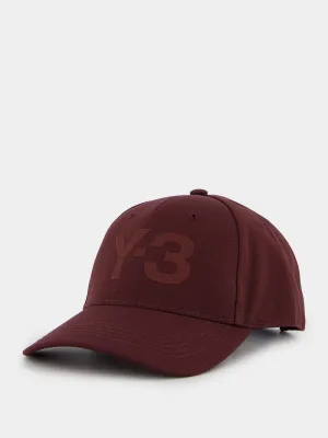 Logo Embroidered Burgundy Cap