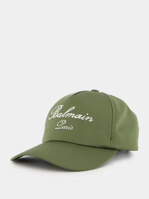 Logo Embroidered Olive Cap