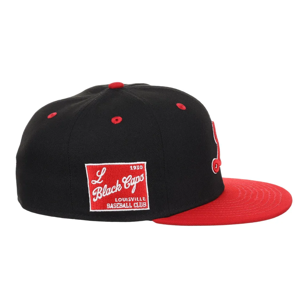 Louisville Black Caps NLB Flip Fitted Ballcap