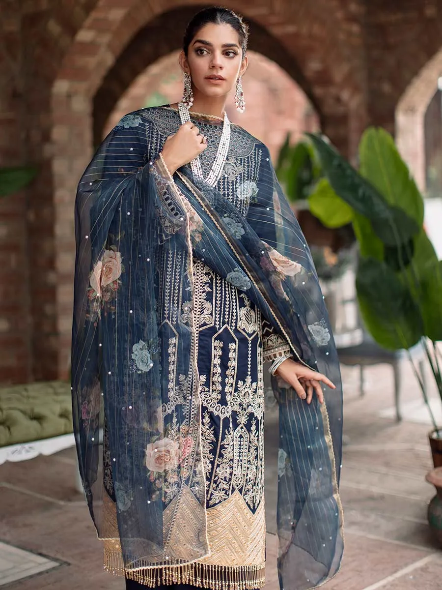 Luxury Edit Winter '22 D#4B | RajBari Fall/Winter Unstitched Luxury Collection 2022 | Unstitched Embroidered Chikankari Suits
