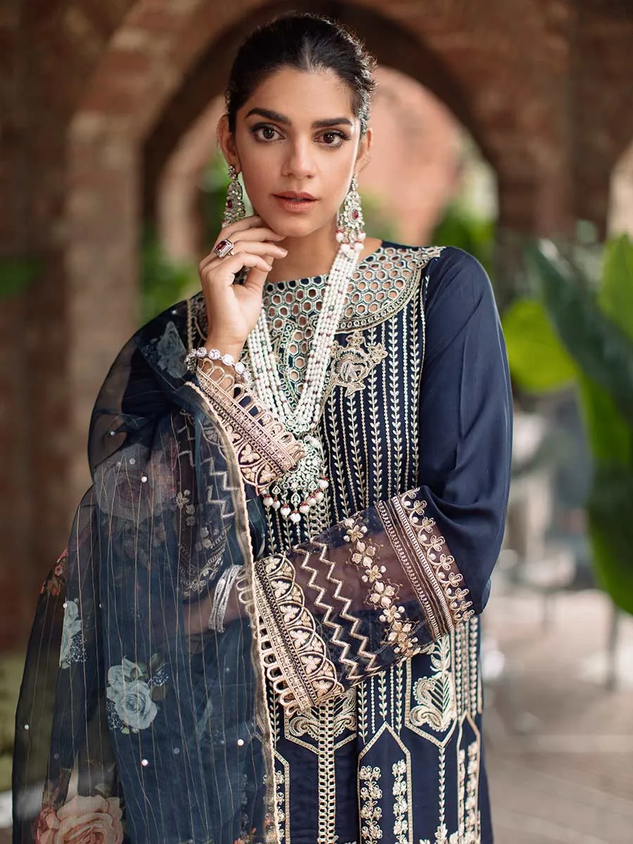 Luxury Edit Winter '22 D#4B | RajBari Fall/Winter Unstitched Luxury Collection 2022 | Unstitched Embroidered Chikankari Suits