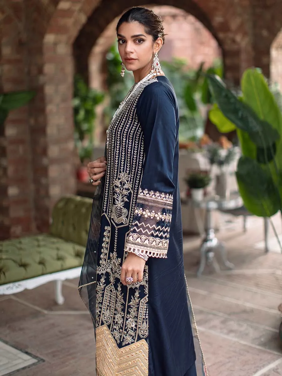 Luxury Edit Winter '22 D#4B | RajBari Fall/Winter Unstitched Luxury Collection 2022 | Unstitched Embroidered Chikankari Suits
