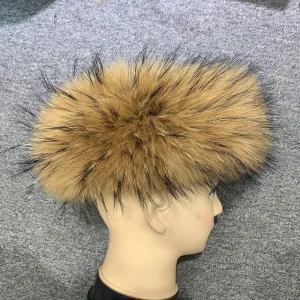 Luxury Women Warm Elastic Headband Winter Fashion Real Fluffy Fur Band