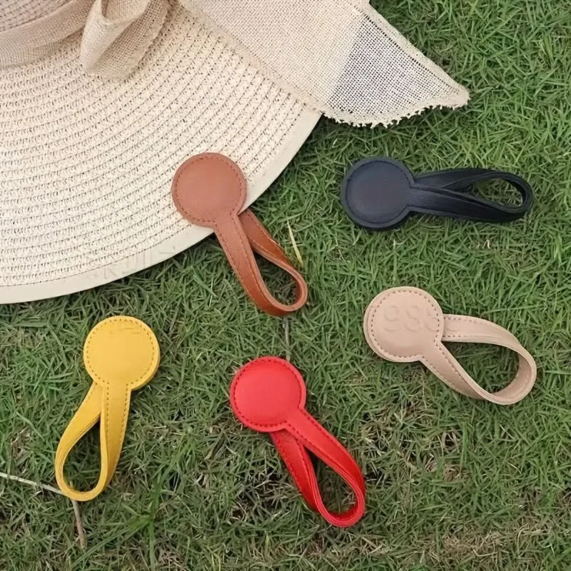 Magnetic Faux Leather Hat Clip – Travel-Friendly Bag & Cap Holder