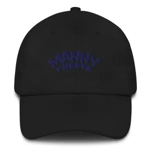 Manny Phesto Text Logo (Navy Text) Dad Hat