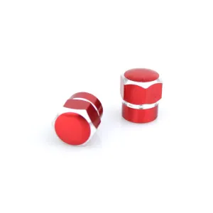 Motorcycle Aluminium Tyre Valve Caps Red