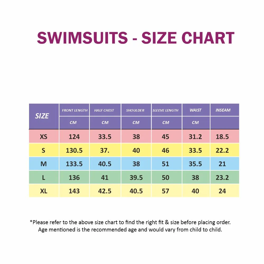 Navy Hibiscus Full Length Scuba Swimsuit 1.5mm Neoprene Swimwear for water adventures for Teens and Adults