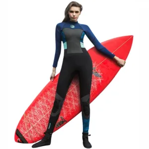 Navy Hibiscus Full Length Scuba Swimsuit 1.5mm Neoprene Swimwear for water adventures for Teens and Adults