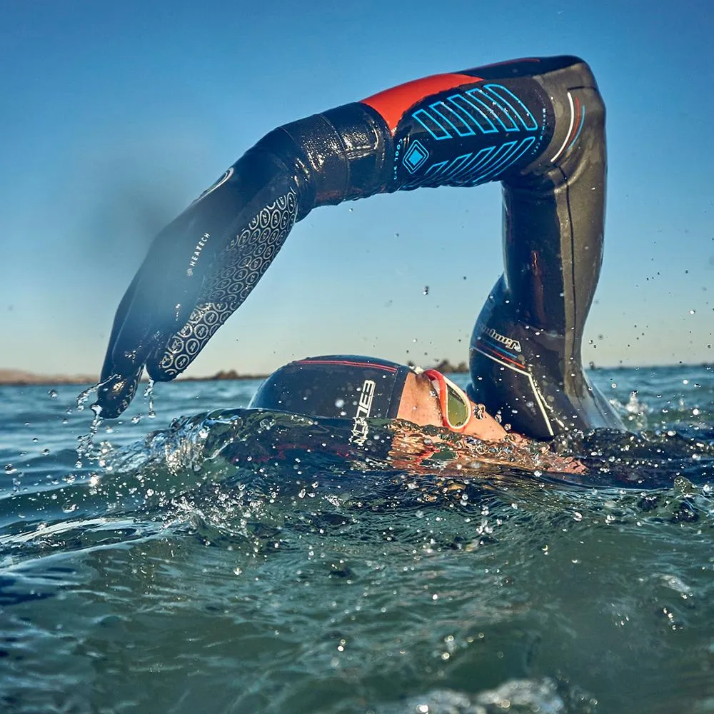 NEOPRENE SWIM CAP - BLACK/RED