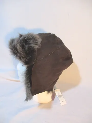 NEW LOLA HATS Aviator Fur Hat Cap Trooper Flap Cossack Trapper BROWN Cosplay