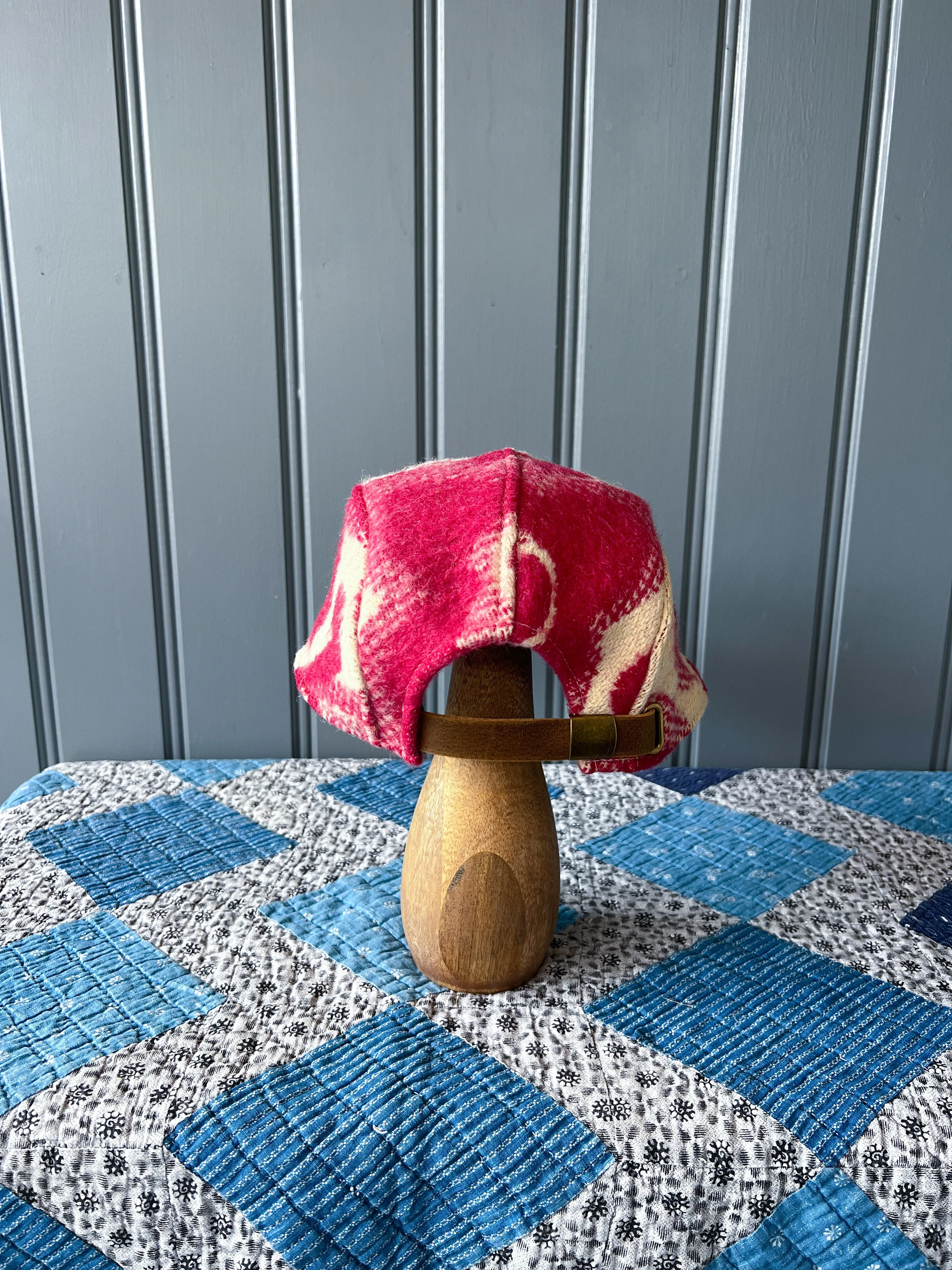 One-of-a-Kind: Vintage Ukrainian Wool Blanket 5 Panel Hat