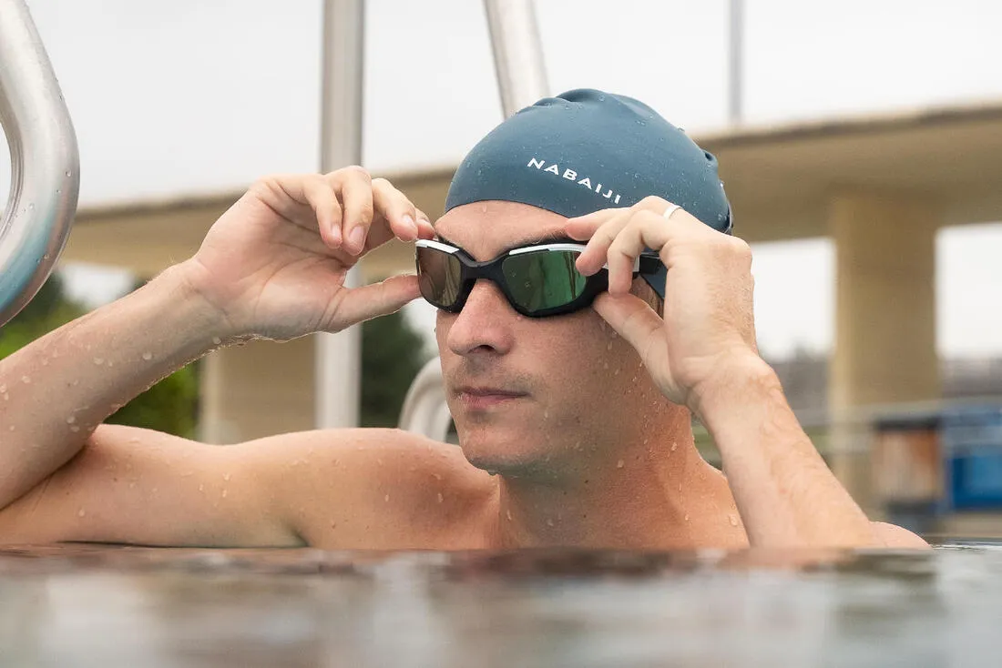 Reg silicone swim cap - One size - Petrol blue