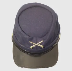 Reproduction Civil War Kepi Wool Hat (Available in Blue or Gray)