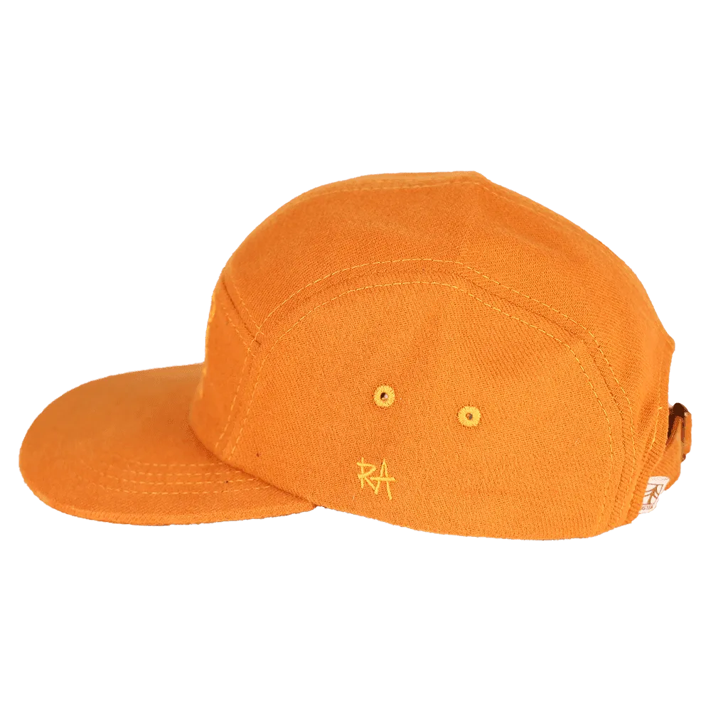Run Wild Brushed Cotton Camp Cap | Orange