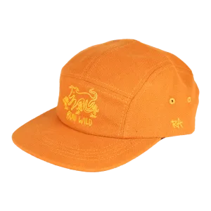 Run Wild Brushed Cotton Camp Cap | Orange