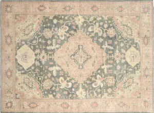 Semi Antique Turkish Oushak Rug - 9'2" x 12'5"