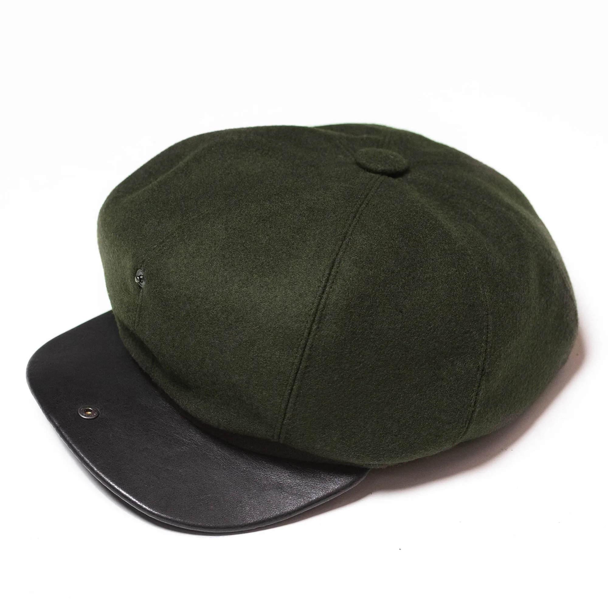 Shangri-la Heritage - "Outlaw" Wool 8 Panel Riders Cap - Green