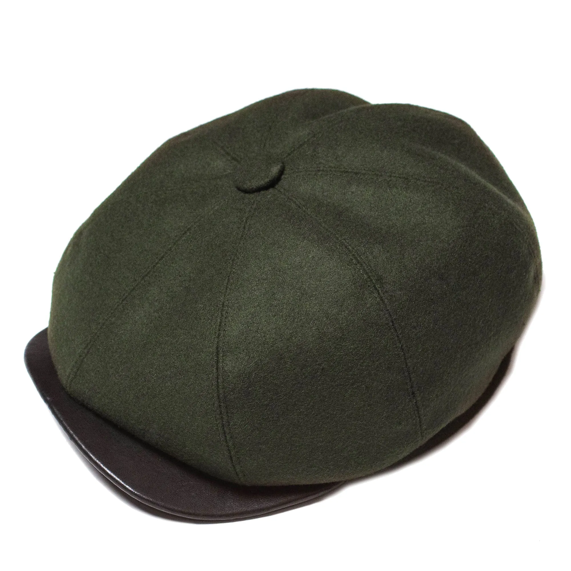 Shangri-la Heritage - "Outlaw" Wool 8 Panel Riders Cap - Green
