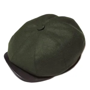 Shangri-la Heritage - "Outlaw" Wool 8 Panel Riders Cap - Green