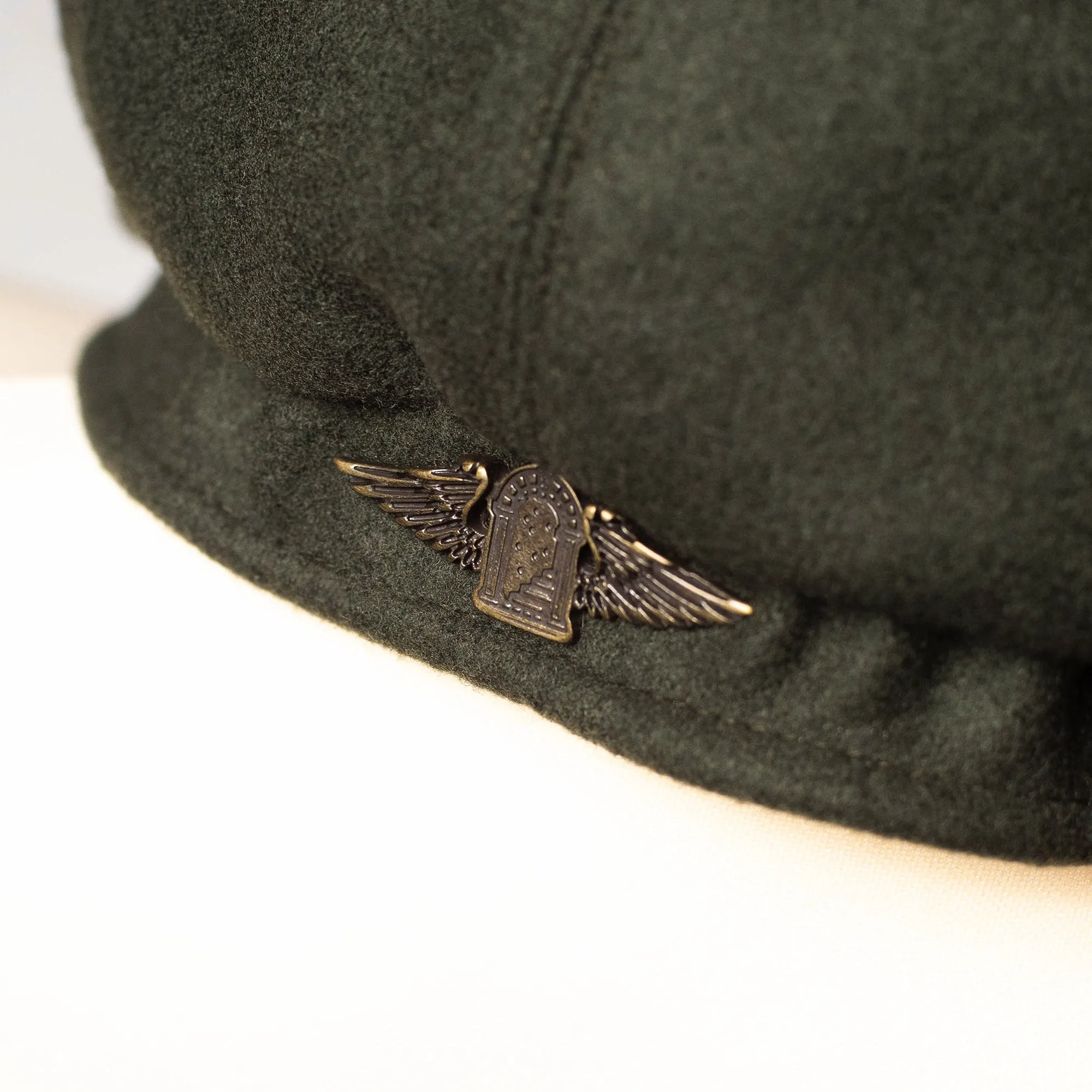 Shangri-la Heritage - "Outlaw" Wool 8 Panel Riders Cap - Green